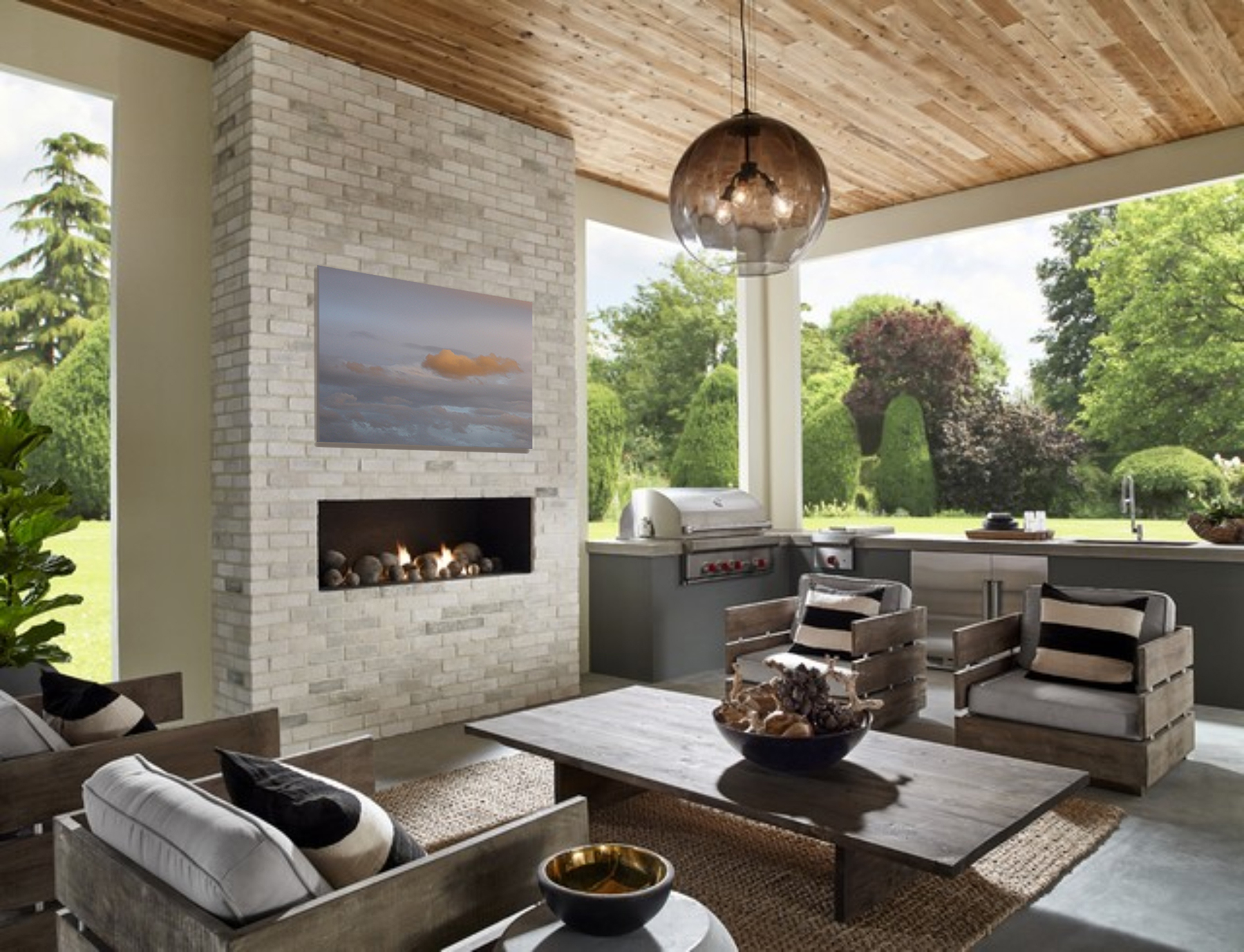 “Rusty Skies (1)” in a rustic patio remodel