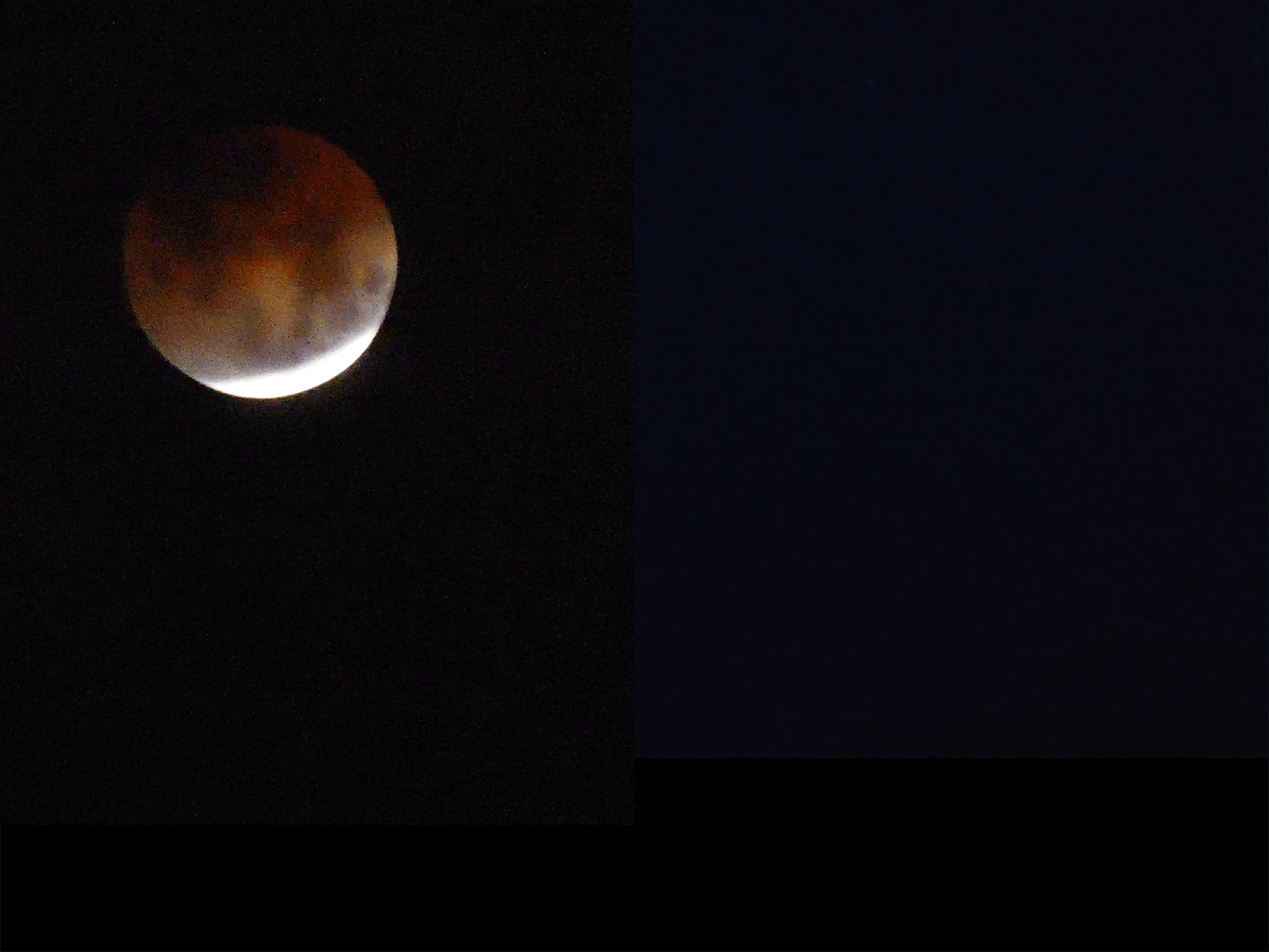 Photographs of the lunar eclipse of January 31, 2018 in a flip-book