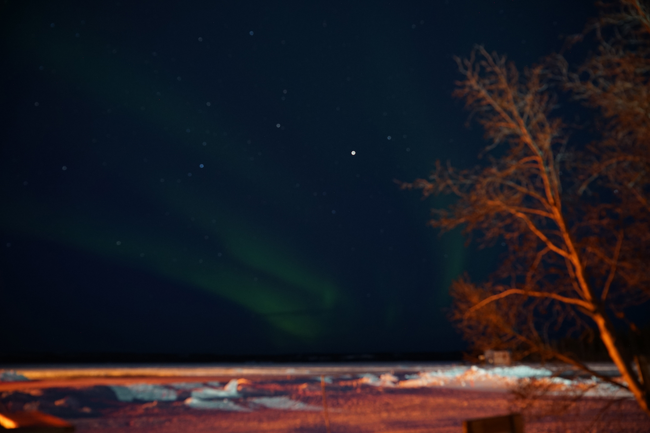 Test shooting polar lights