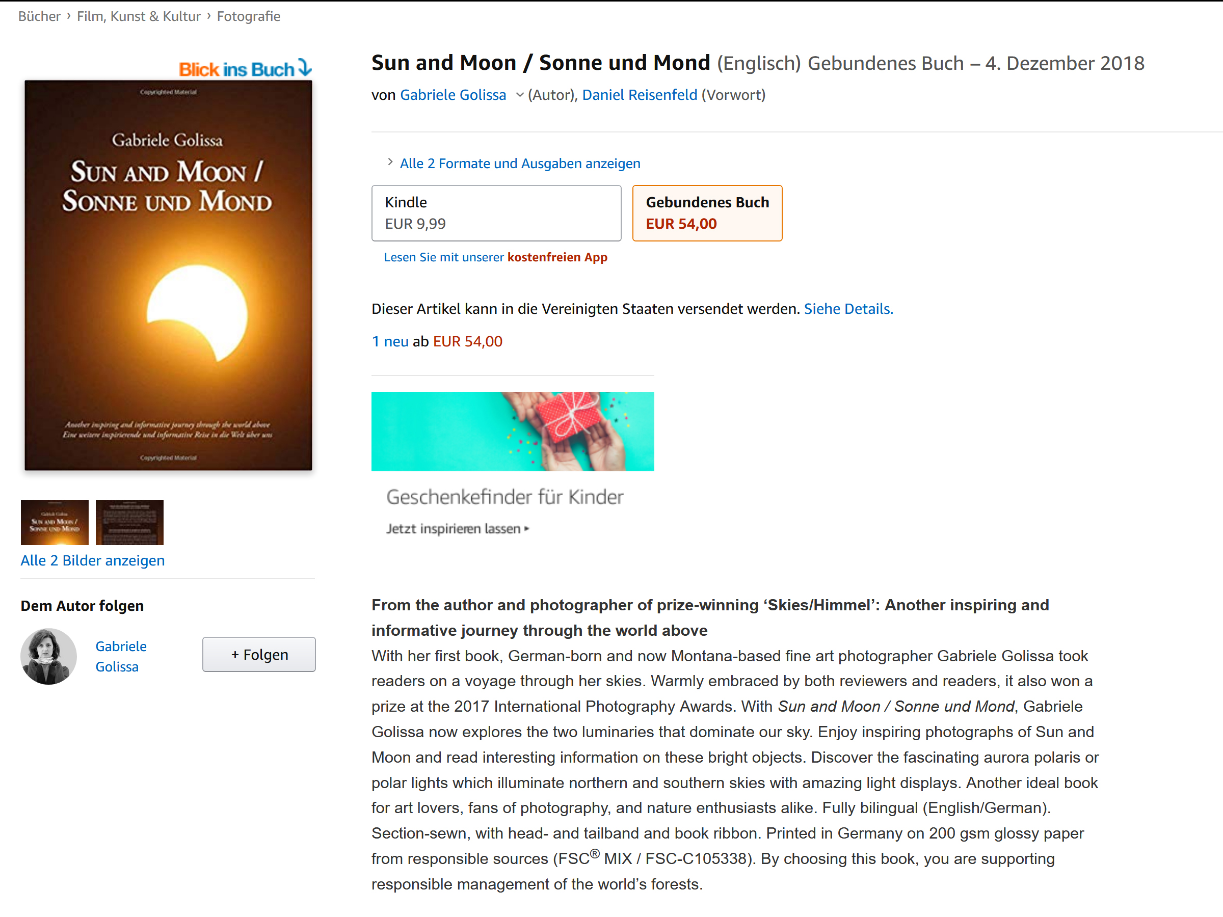 'Sun and Moon / Sonne und Mond' on Amazon.de